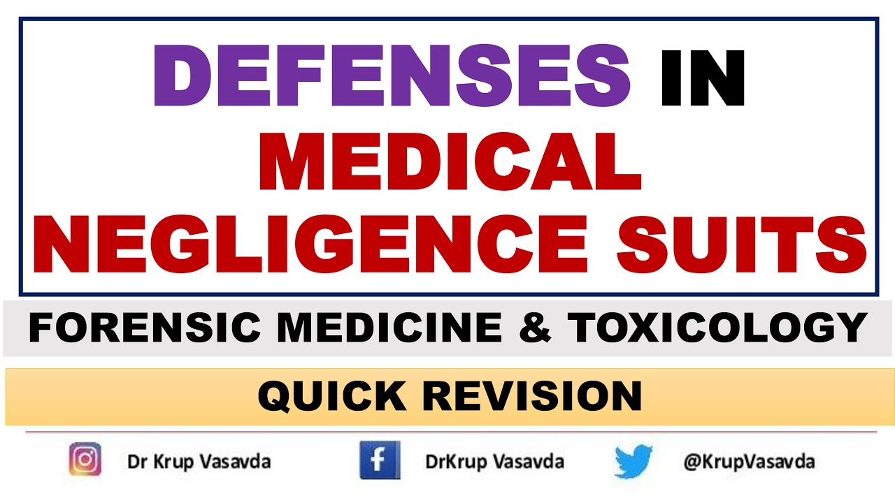 Defense in Medical Negligence Suits || Medical Negligence || Dr Krup Vasavda