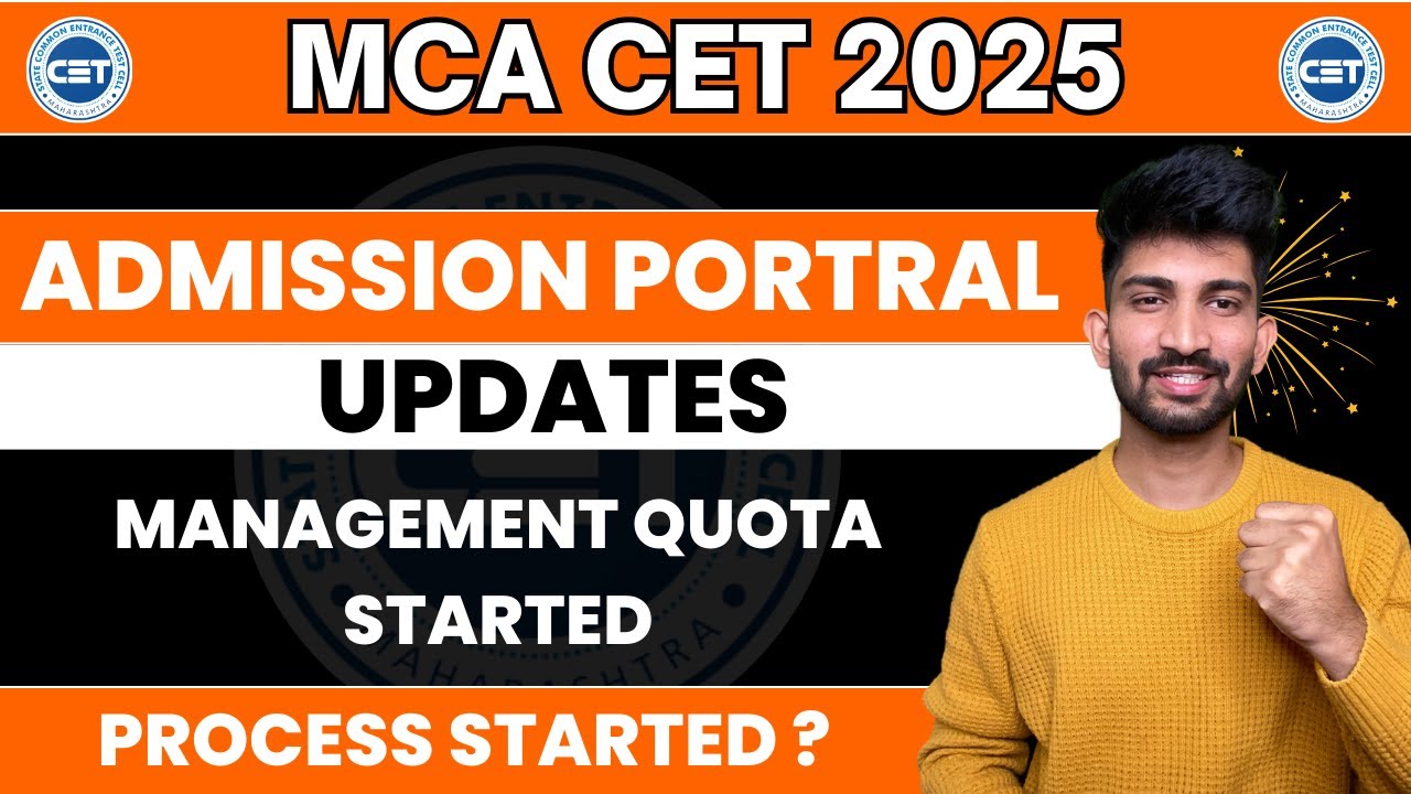 MCA Admission Process Updates 2025 | Mca Admission Management Quota 2025