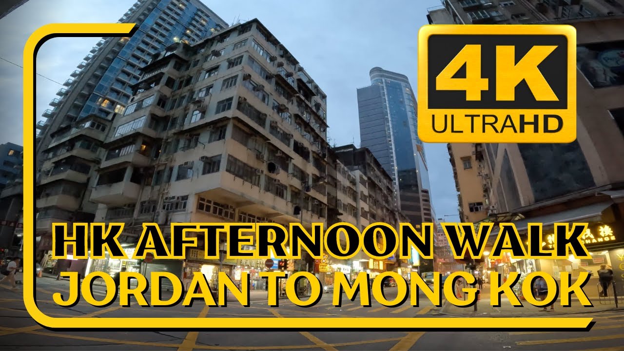 4K Hong Kong Afternoon Walk in Mong Kok | City Wandering | Jordan to MK | Kowloon Peninsula