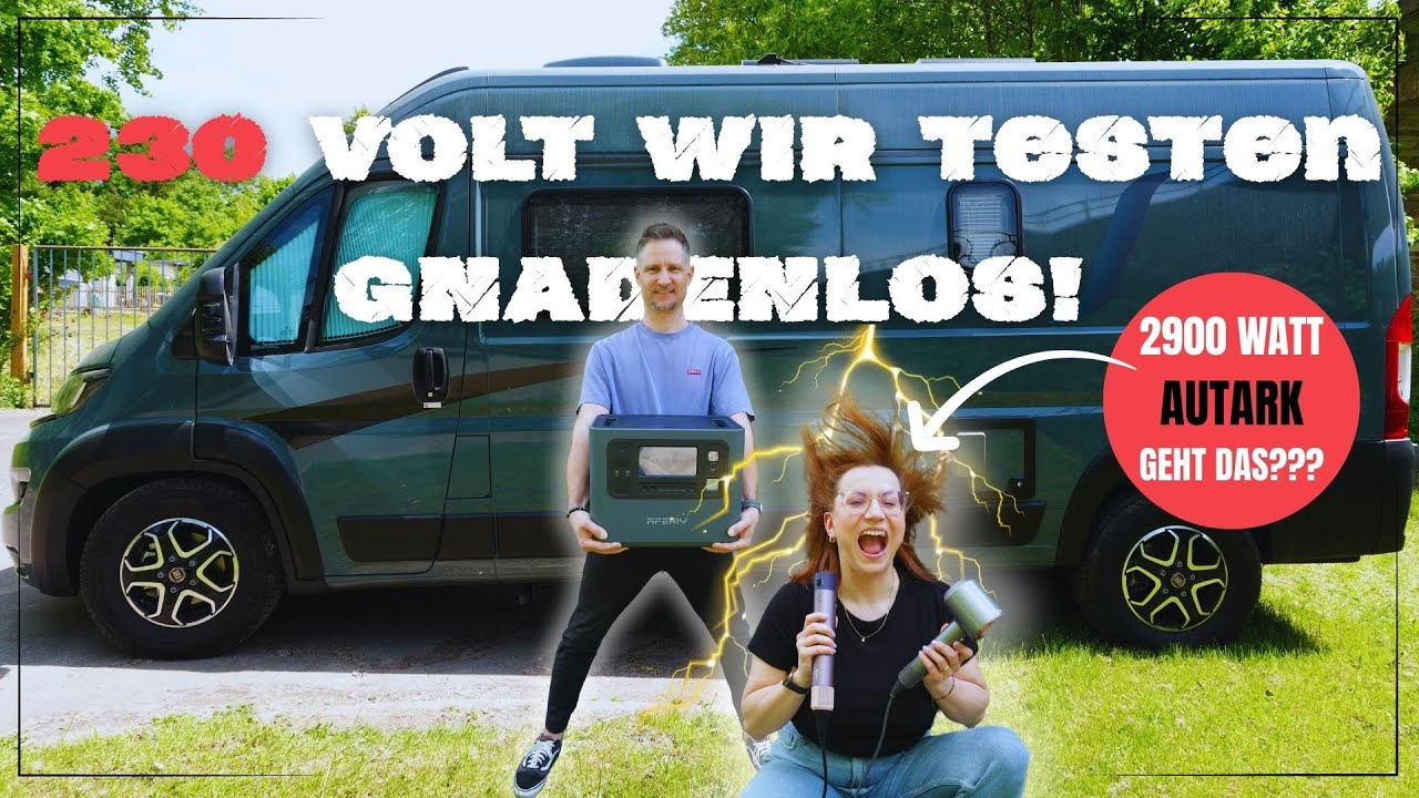 ehrlicher Test Powerstation Aferiy P210 2400 Watt, Ist Autark stehen mit Dyson Föhn möglich?😱 💇‍♀️🤨🤔