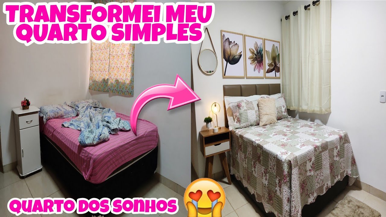 DECORANDO MEU QUARTO SIMPLES COM TODAS AS COMPRINHAS/ MOSTREI VALORES + COMPREI A CAMA DOS SONHOS 🙌😭