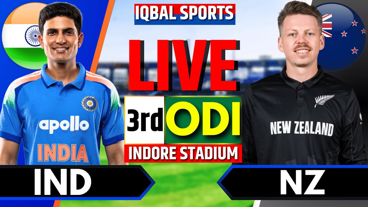 🔴IND vs NZ 3rd & Final ODI | India vs New Zealand Live | Iqbal Sports | Live Cricket Match Today