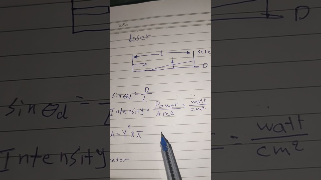 شرح تجربه laser فيزياء طبيه