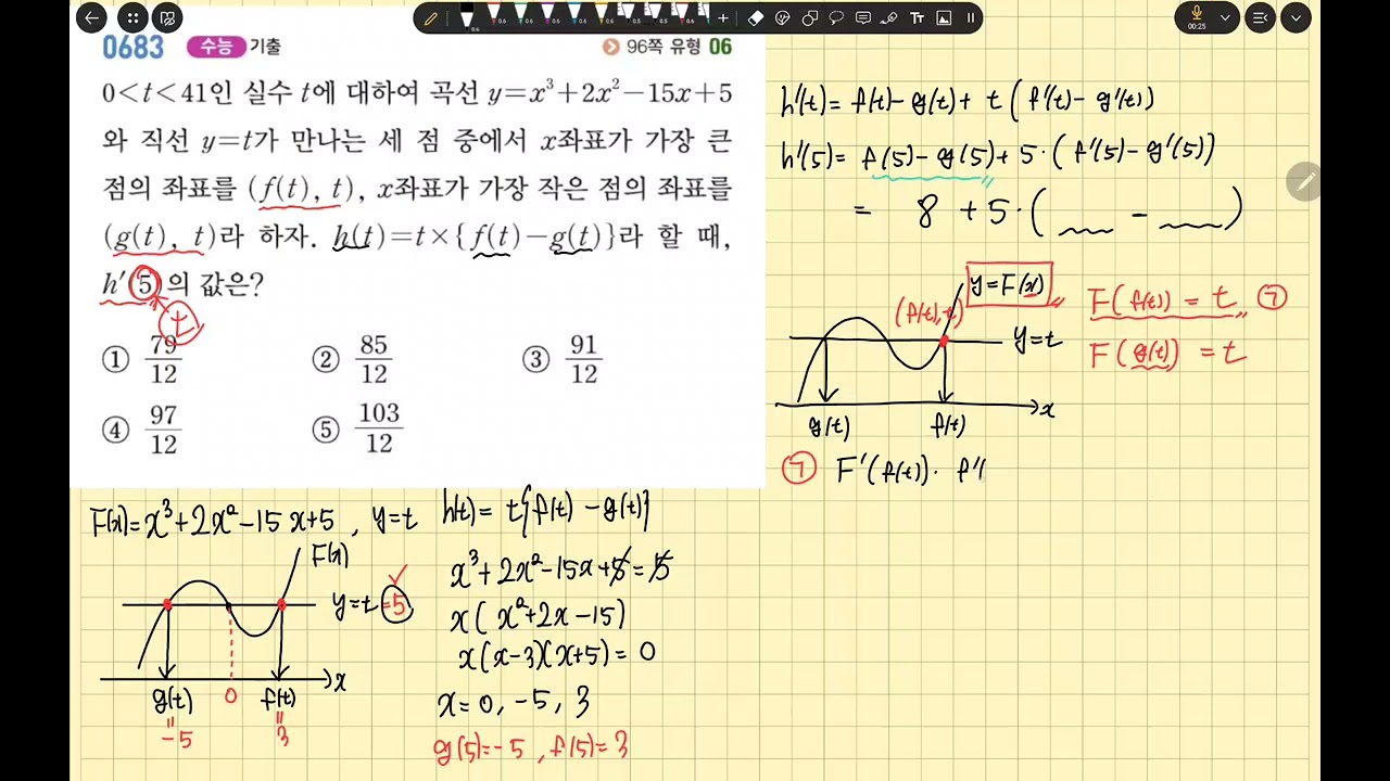 미적분 - 쎈 - 683번