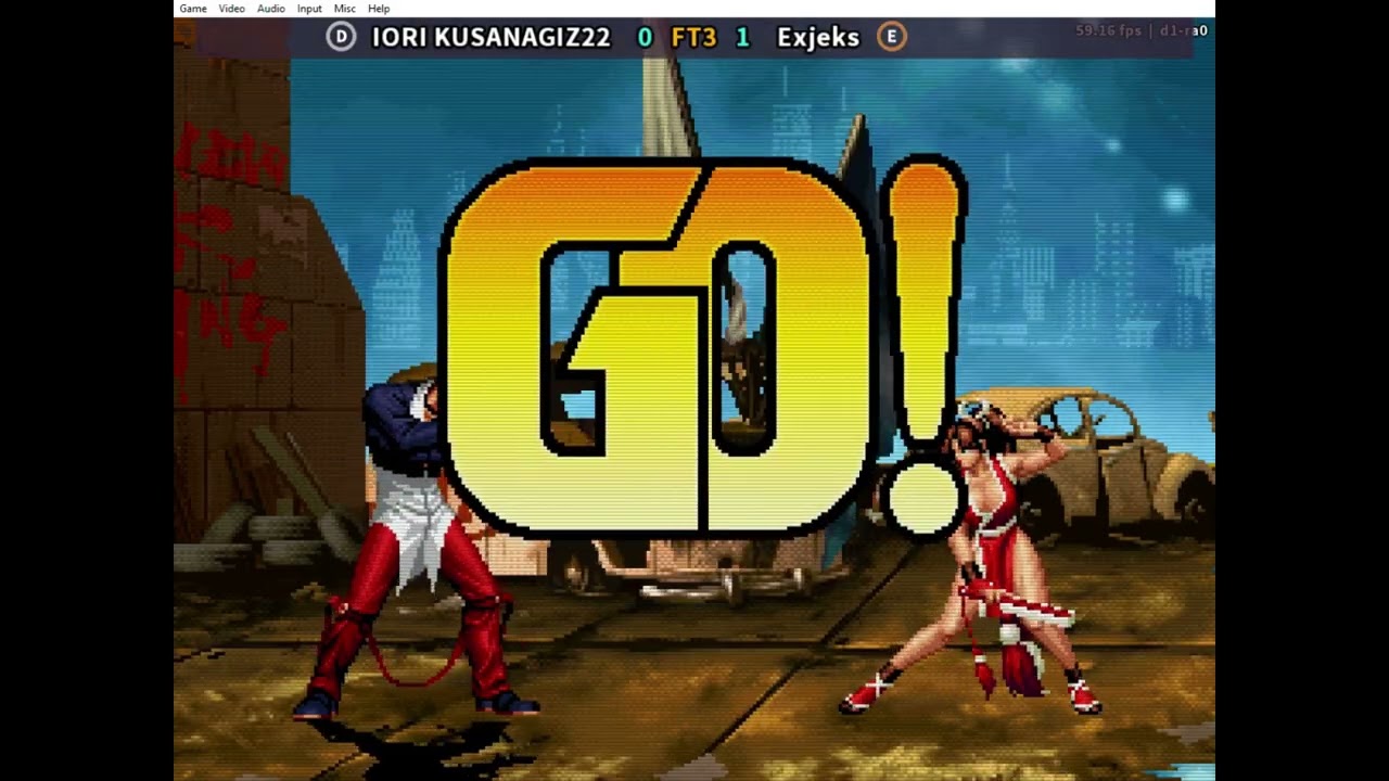 (ARCADE) KOF 98 online match FT3 -the victory of E rank player-