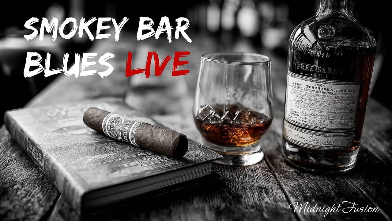 🔴 LIVE Whiskey & Cigarettes Blues | Smoky Late Night Blues Bar