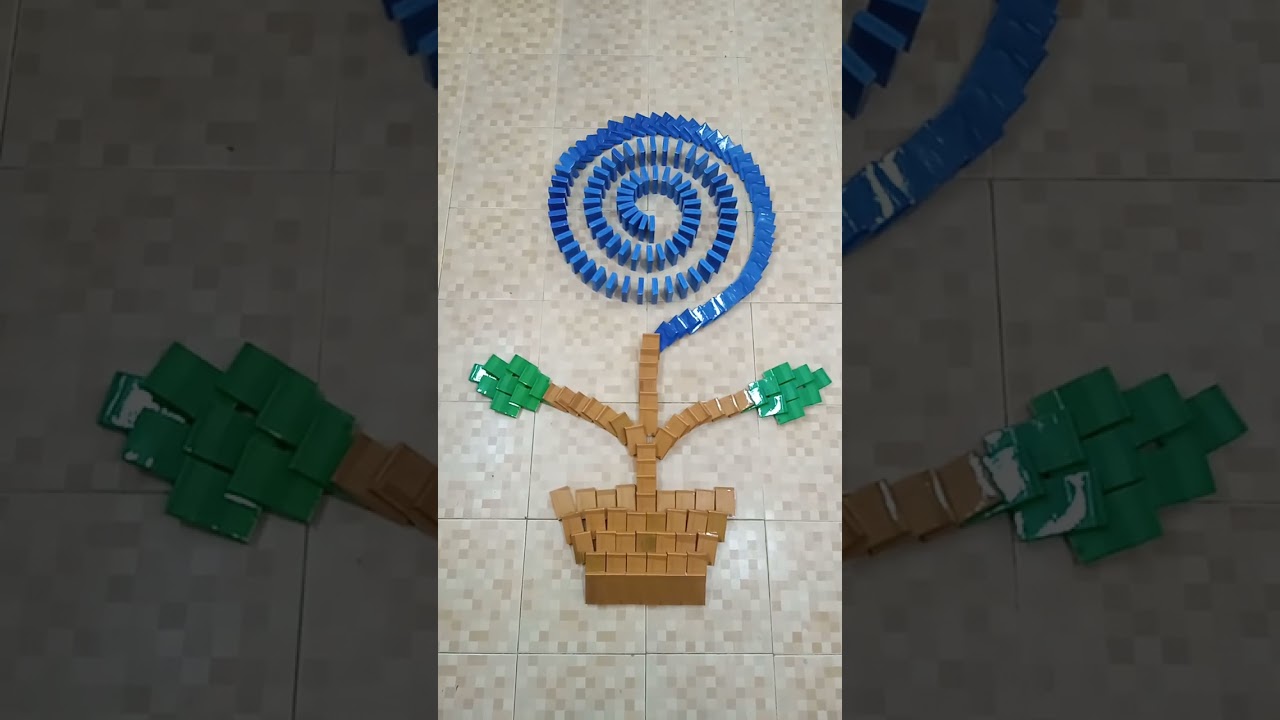 Satisfying flower domino 9 🌷 Subscribe Now | benefits for views |