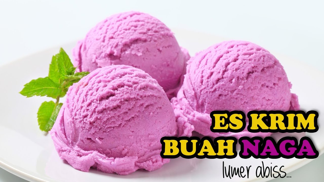 Cara Membuat Es Krim Buah Naga Lumer Abis