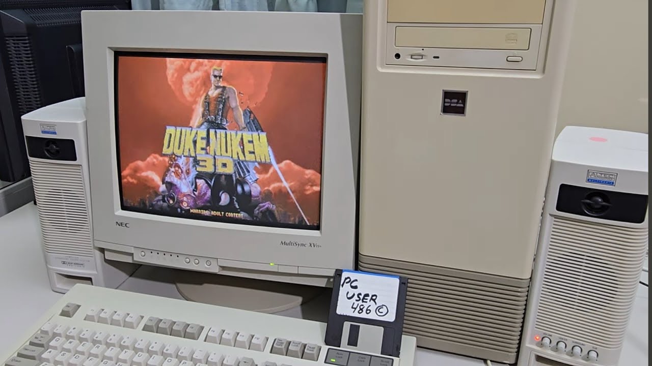 Playing DUKE3D as it was in the 90s