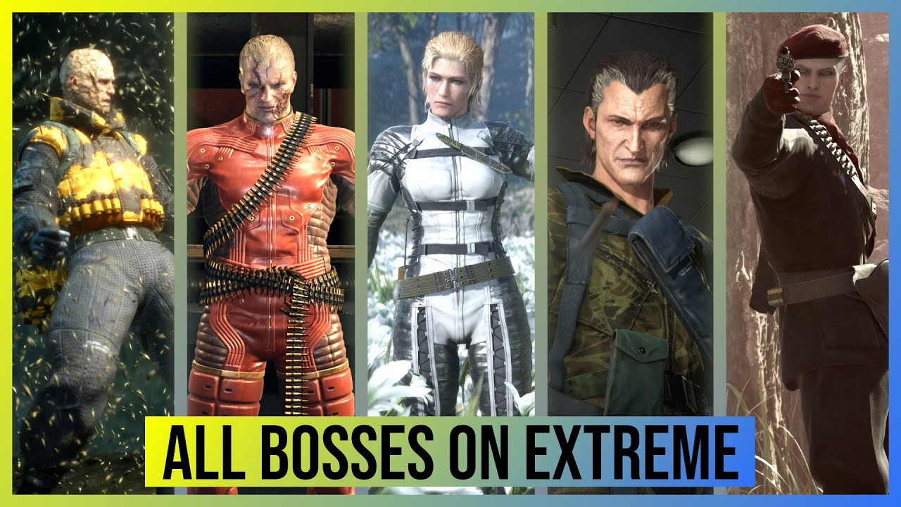Metal Gear Solid Delta: All Bosses (Extreme Difficulty, Non Lethal)