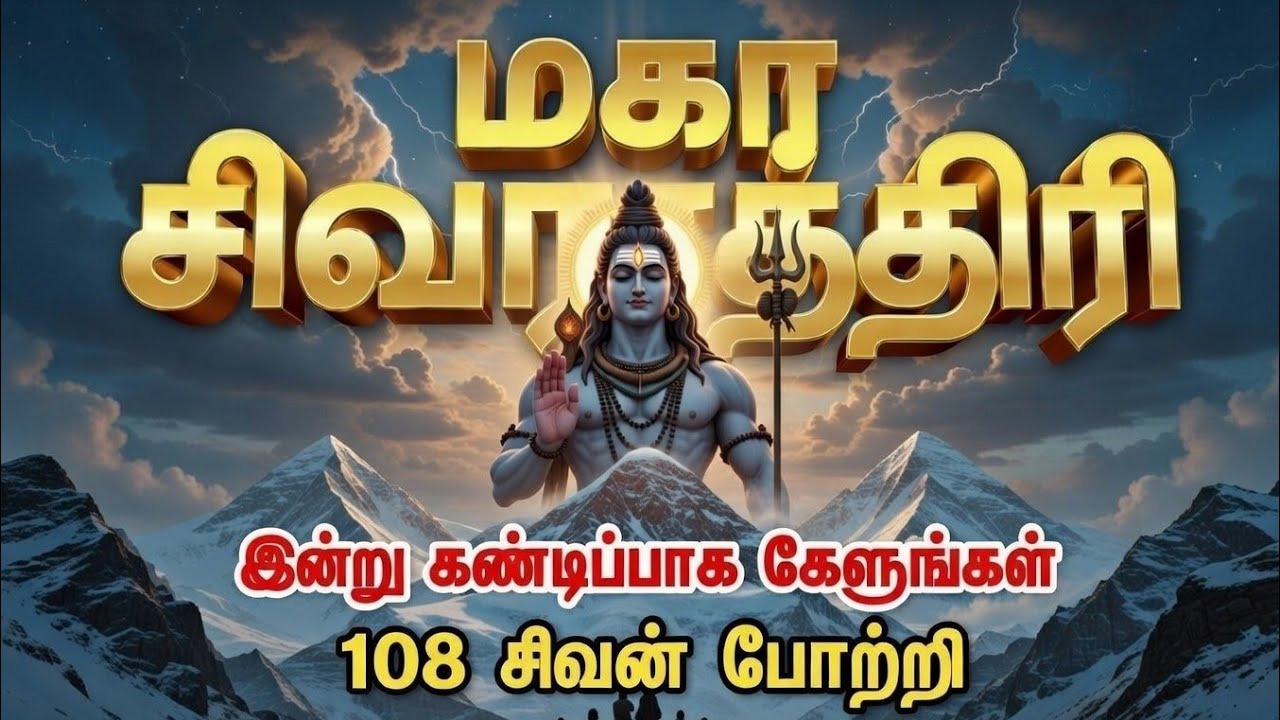 மகா சிவராத்திரி சிறப்பு 🕉️ 108 சிவன் போற்றி | Om Namah Shivaya Powerful Shiva Mantra Tamil