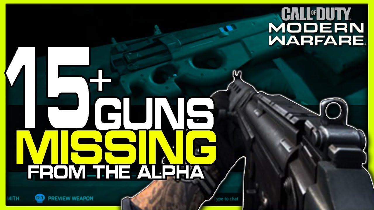 All 15+ Missing Guns from the Modern Warfare Alpha! (Most Ever at Launch?)