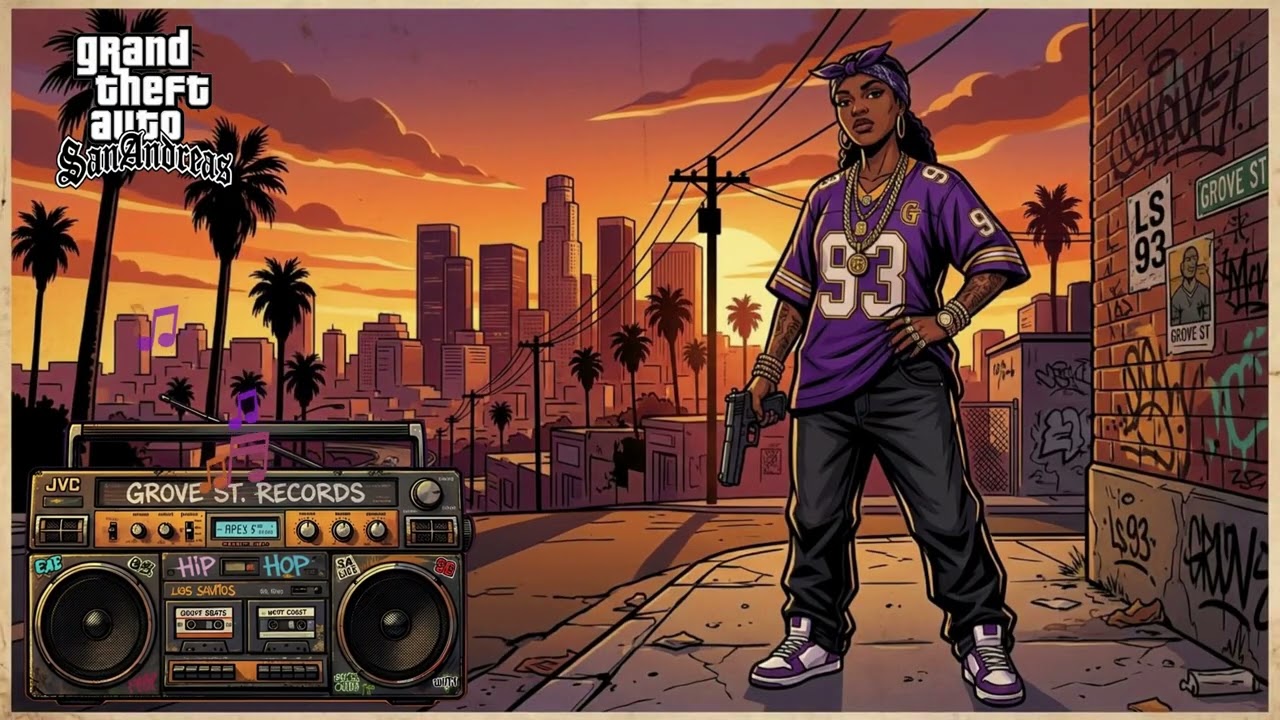 GTA SAN ANDREAS | 90s West Coast Instrumentals - Smooth Motivation for Night Driving