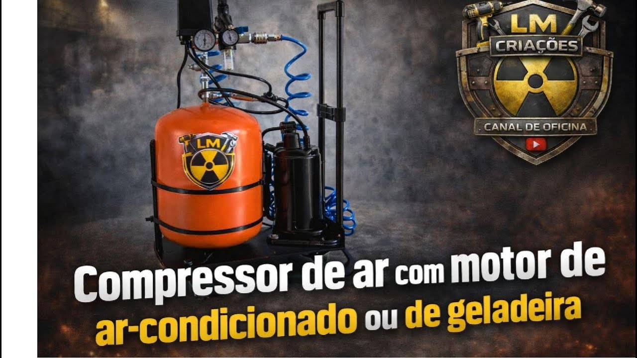 Como fazer compressor com motor de ar condicionado/geladeira.