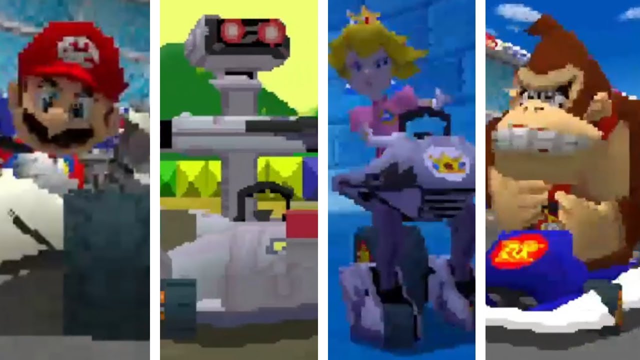 Mario Kart DS - All Characters Losing Animations (5th Place)