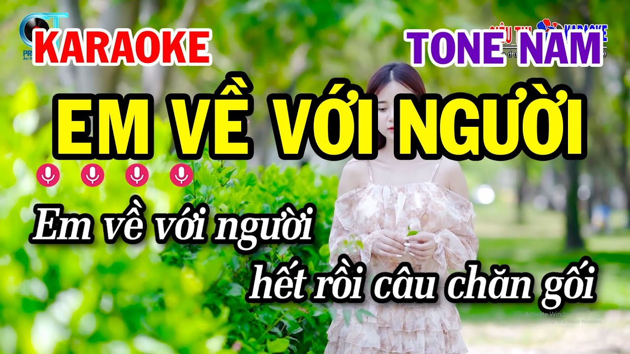 Karaoke Em Về Với Người Tone Nam ( C# ) Nhạc Sống Trữ Tình Dễ Ca | Karaoke Siêu Thị