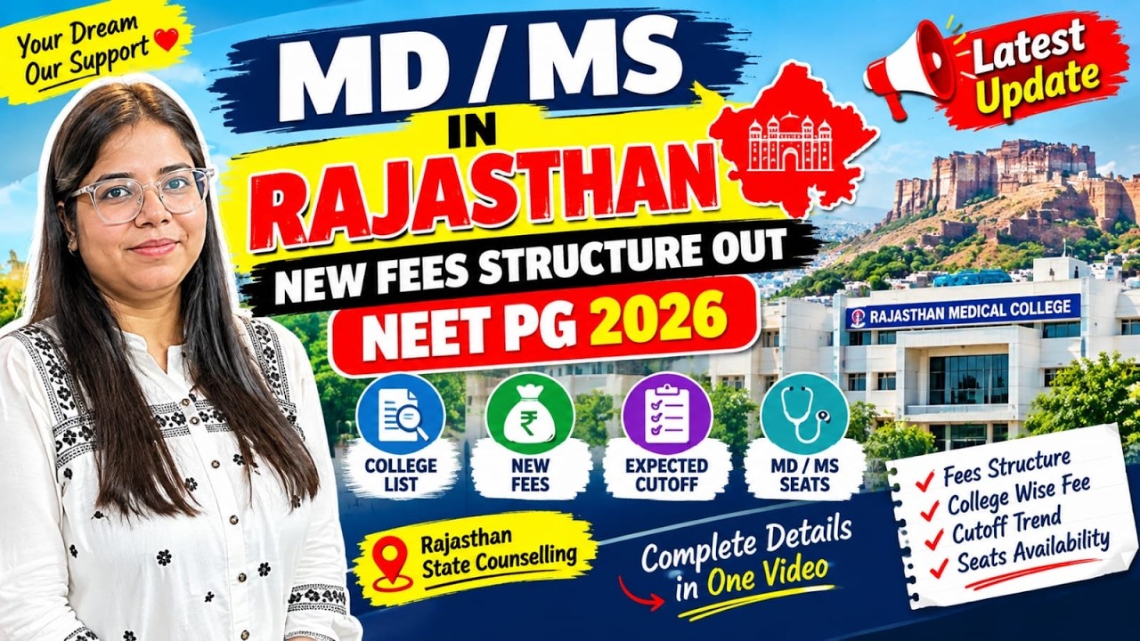 Rajasthan NEET PG 2026 Lastest Fees Structure #neetpg #rajasthanneetpg #pg #pg2026