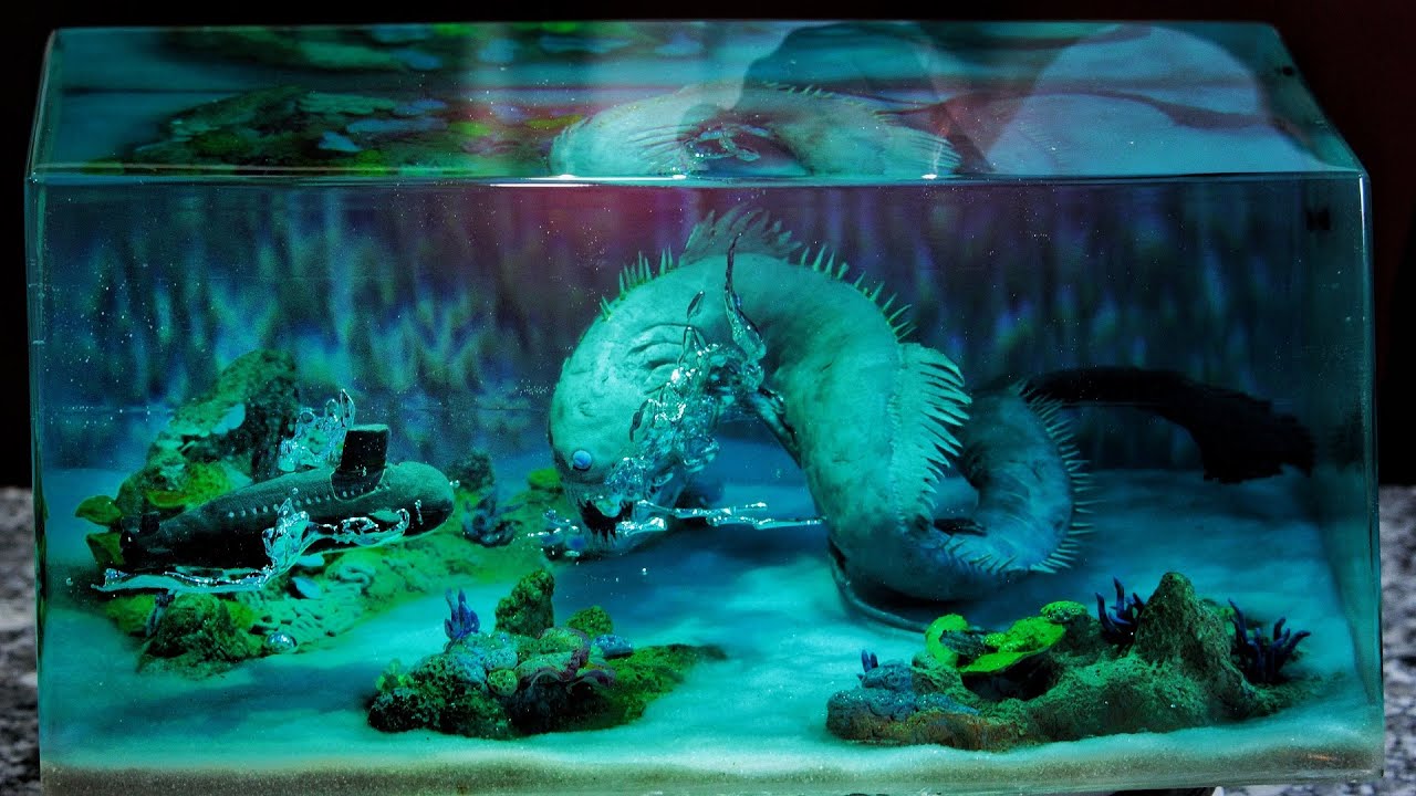 DIY. Monster electrics eel diorama (thalassophobia/Cryptid/creature/resin art)