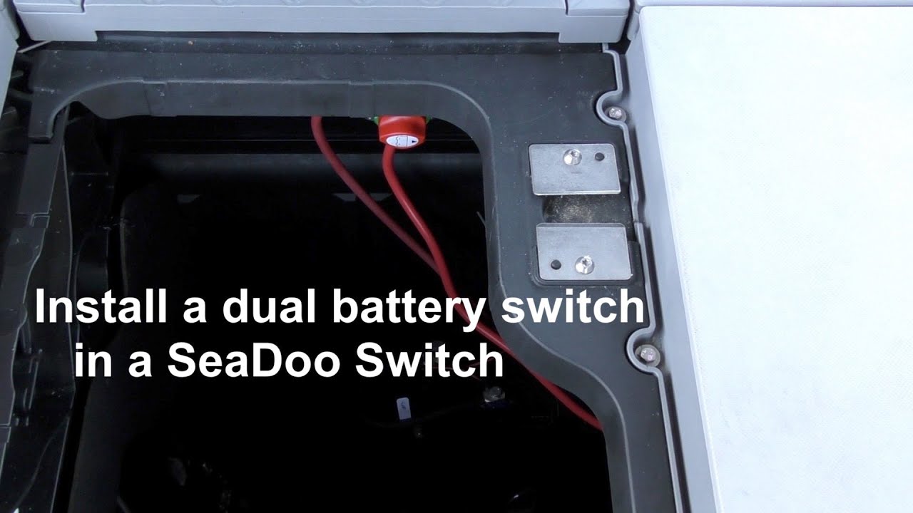 Установка переключателя с двумя аккумуляторами SeaDoo Switch