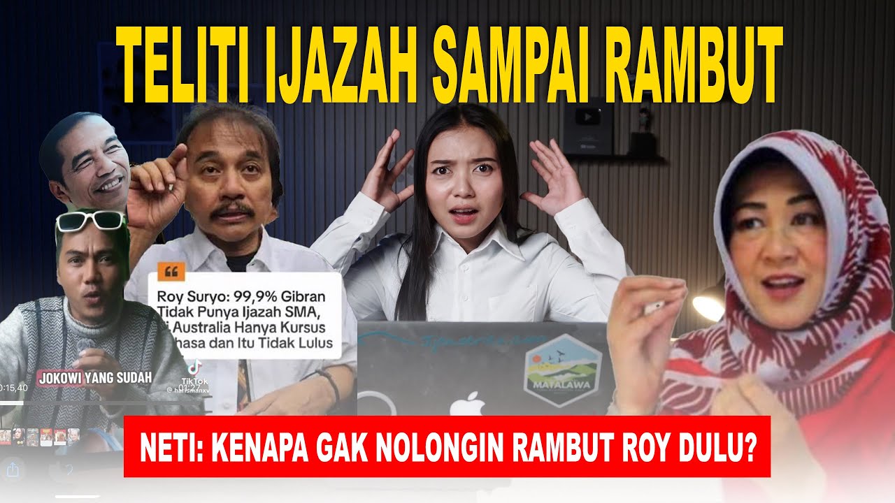 Teliti Ijazah sampi Rambut Jokowi, Tifa Malah Komentari Rambut Rontok 😱 Neti: Rambut Roy❓ 😂
