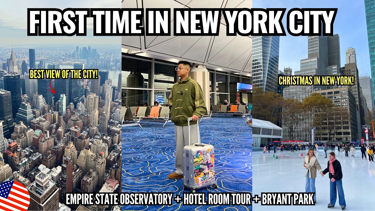 FIRST TIME IN NEW YORK 🇺🇸 | COME FLY WITH ME TO NYC | EMPIRE STATE + BRYANT PARK + HOTEL ROOM TOUR!