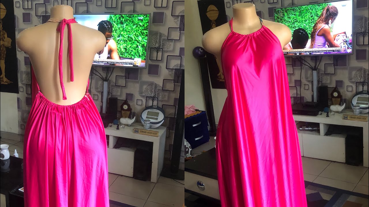 How to make a showback maxi dress in less than 10minute 🥱#youtubeshorts #viralvideo #maxidress