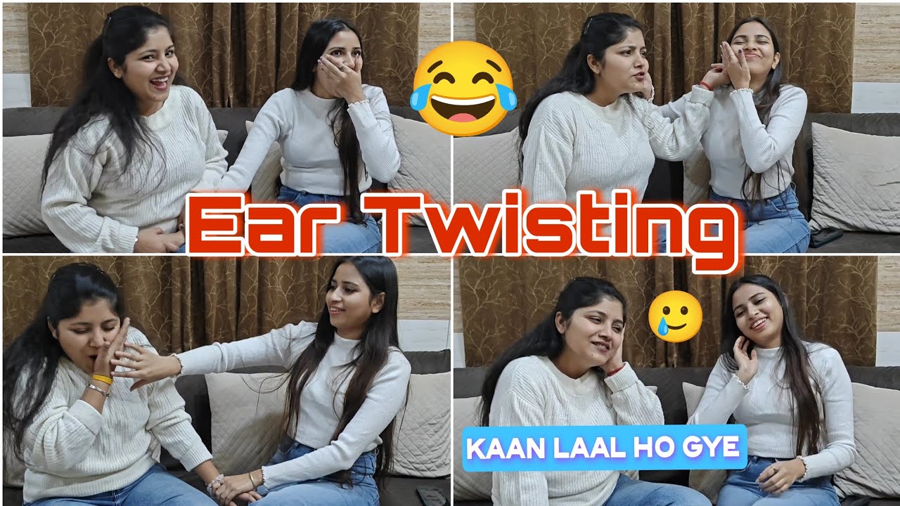Ear Twisting challenge 😂|| Kaan or gaal dono laal krdie☹️🥲|| TheLakshmivlogtoday