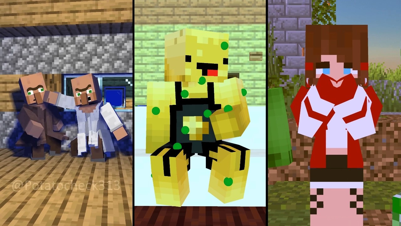 Whose sneeze is the best | Minecraft Mix #minecraft
