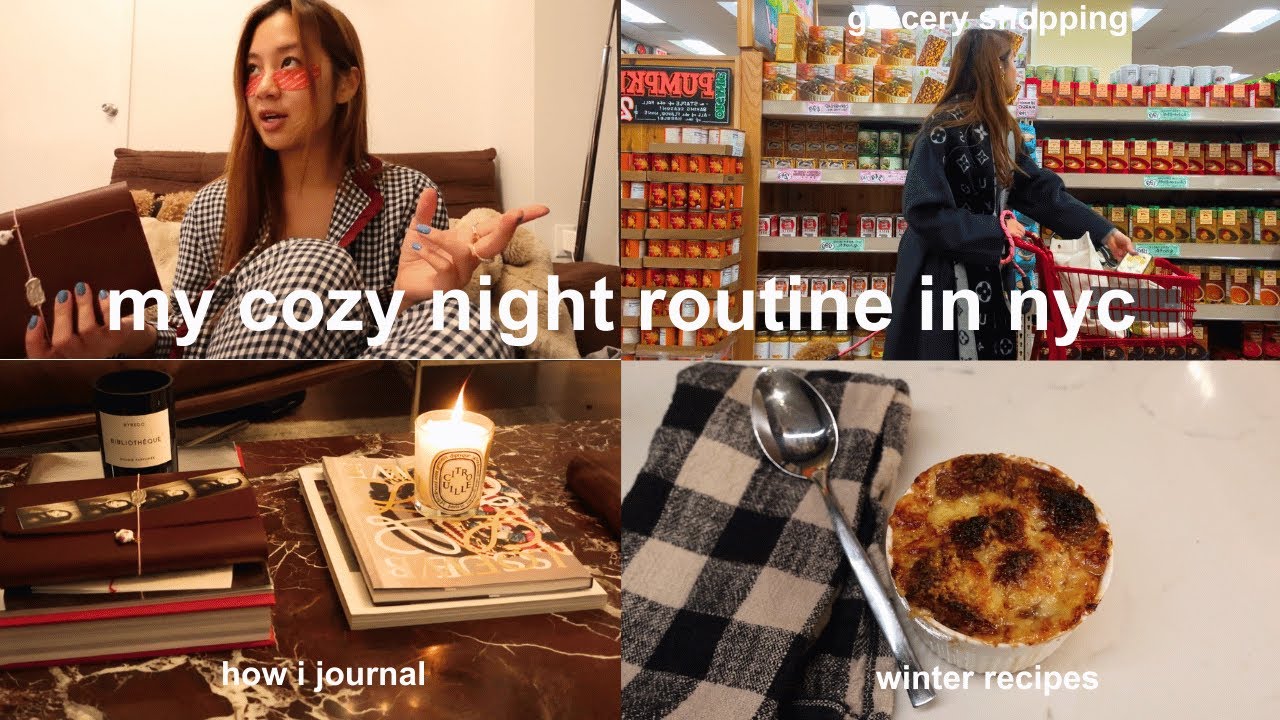 мой уютный осенний вечерний распорядок в Нью-Йорке ｡𖦹 ✩🍂 кулинария, уход за собой, ведение дневника