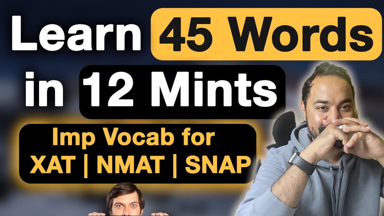 Vocabulary for MBA Exams | XAT | NMAT | SNAP | Most Repeated Words | Verbal Ability Preparation