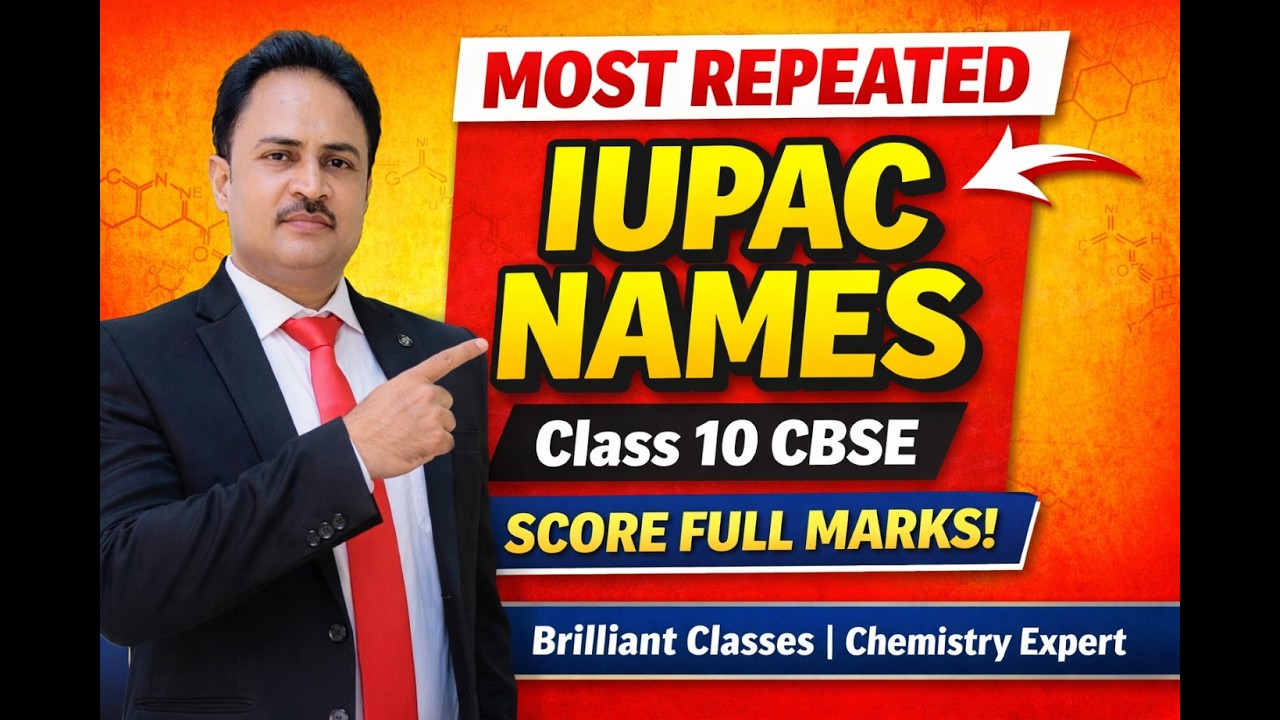 “Most Important & Most Repeated IUPAC Names | Class 10 CBSE | Score Full Marks in Chemistry''