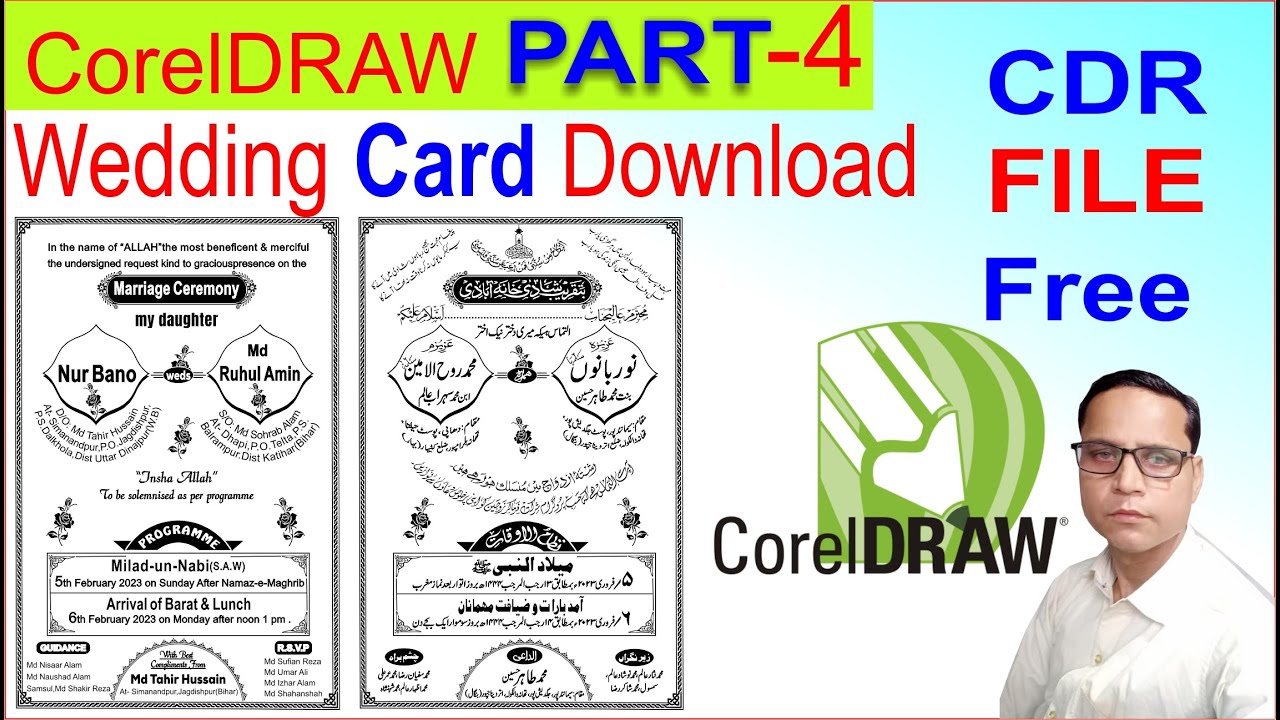 Wedding invitationcard desing in coreldraw/ shadi card matter kaaise banaye/ kgn graphics dlk