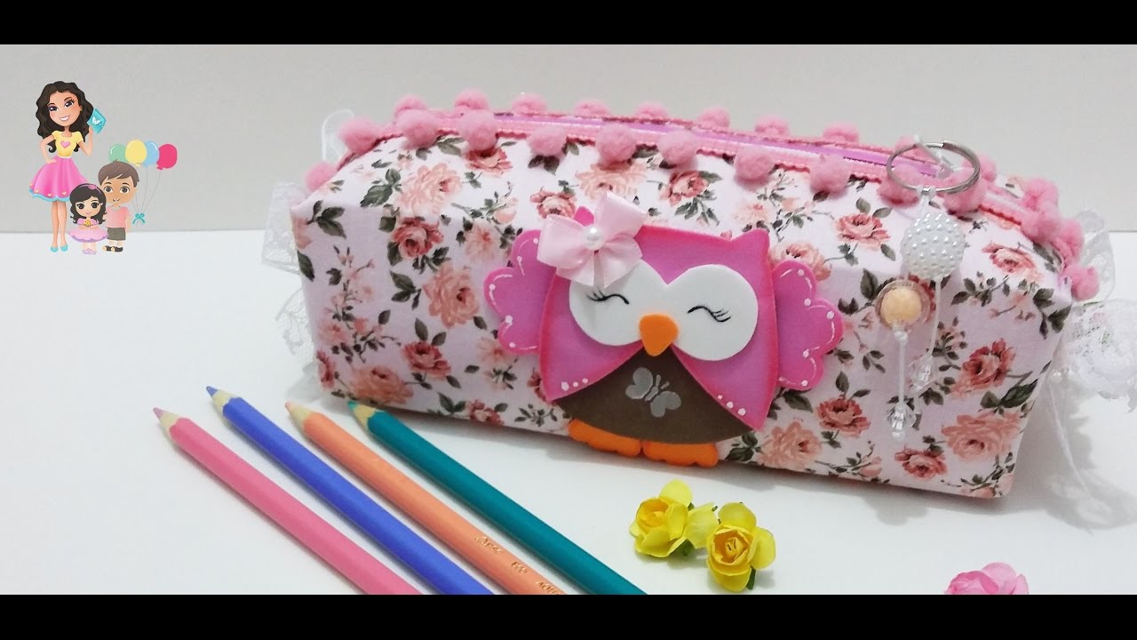 Aula Estojo/ Necessaire  Corujinha - Monise Tavares