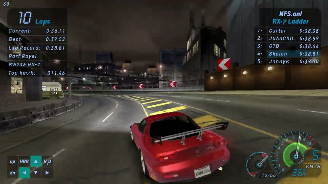 NFS Underground - Circuit: Port Royal - 38.72 - No NOS