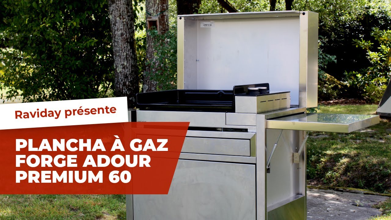Plancha à gaz Forge Adour Premium 60 avec chariot et capot