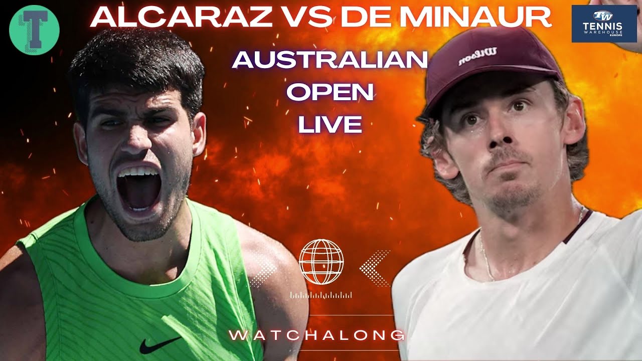 Carlos Alcaraz vs Alex de Minaur | Australian Open 2026 | Quarter-Final | LIVE TENNIS WATCHALONG