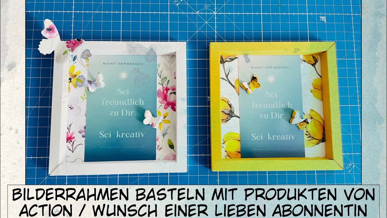 Bilderrahmen aus Papier basteln / Shadow Box |Idee Kartenformat plus Tipps / Wunsch einer Abonnentin