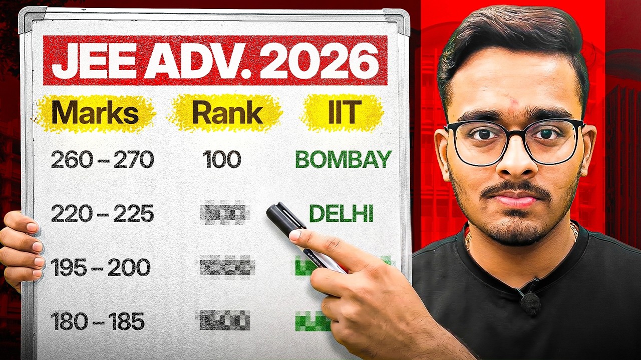 JEE Advanced 2026 Marks vs Rank Detailed Analysis | Safe Score for IITs & Cutoff