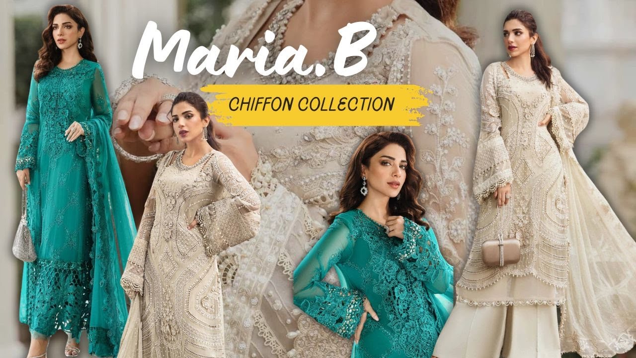 Maria. B ♥️| Embroidered Chiffon Suit 💯| New Arrivals 2024 ✅| Master Replica 👗| Party Wear | A+ Copy