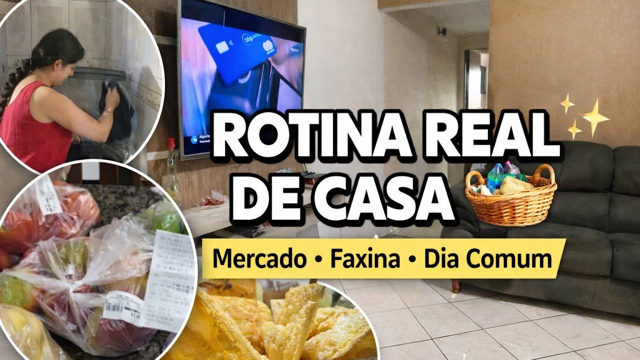 ROTINA DE CASA COMPLETA 🧺 | MERCADO E PASTEZINHO PARA FINALIZAR O DIA 