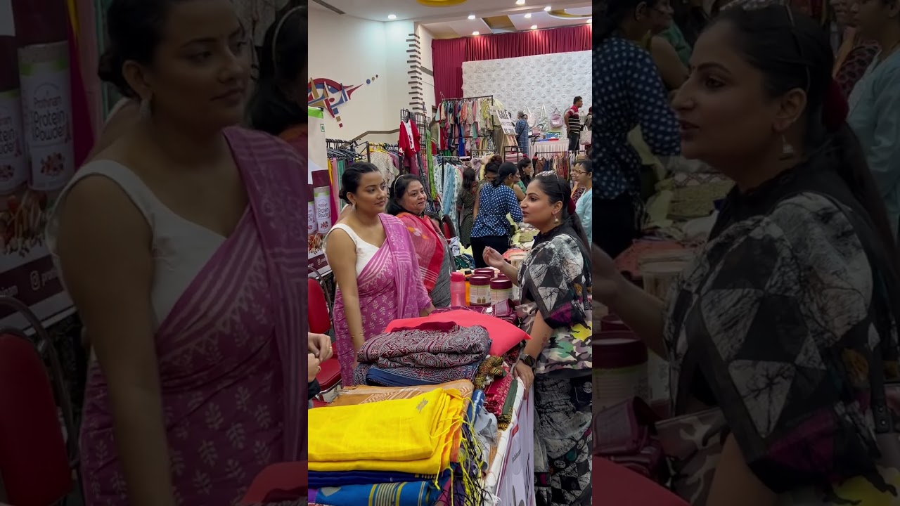 @sethijyoti Full video in comments #youtubeshorts #aabhari #exhibition #saarilaunch #handicraft