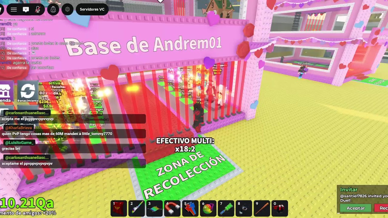 Tradeo y pvp en maquina de duelos