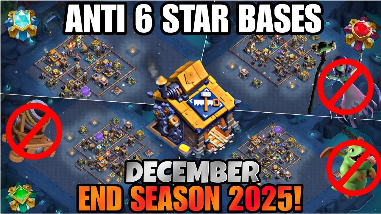 NEW December BH10 Base Layouts 🔥 TOP 10 Builder Hall 10 Bases | Best Anti-3⭐ Defense