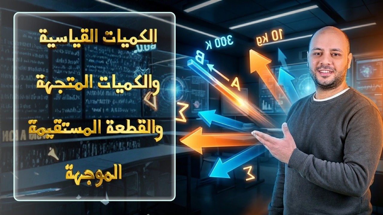 الكميات القياسية والكميات المتجهة | الهندسة التحليلة أولى ثانوي | ترم تاني 2026