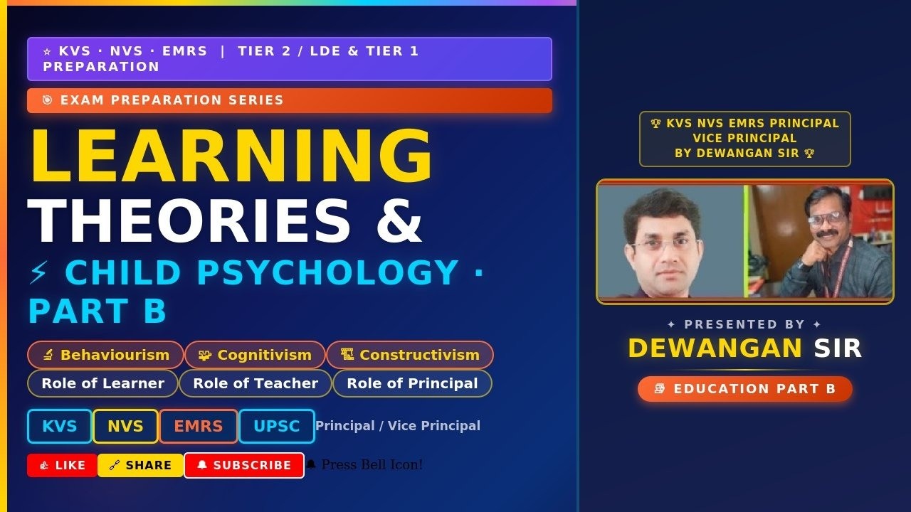 SECTION B PART 2 -  Understanding Teaching Learning- Prospective on Education /KVS/NVS  PRINCIPAL