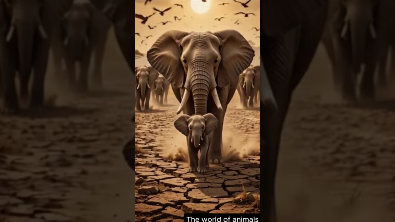 Elephants Trapped in Drought #animals #rescue#elephant
