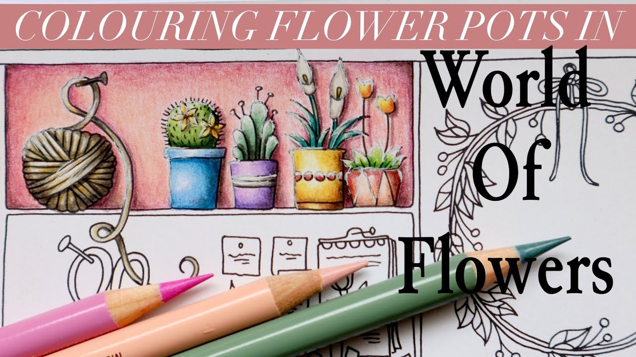 Colouring in WORLD OF FLOWERS | Johanna Basford | Polychromos |Adult colouring Color along