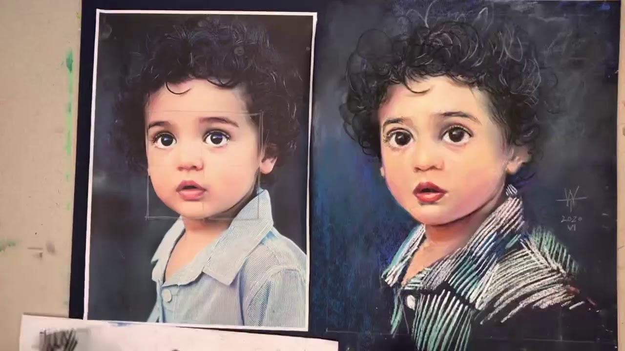 MALUJEMY PASTELAMI PORTRET DZIECKA - CZ.2