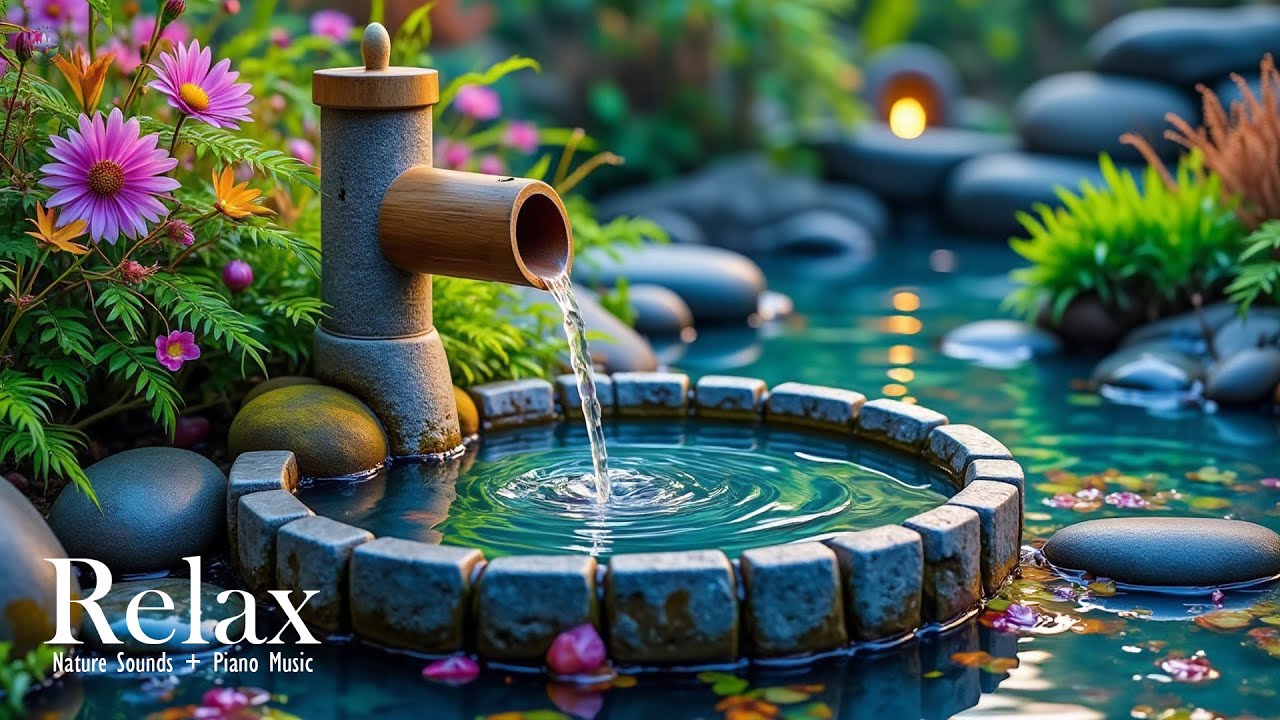 Peaceful Piano + Water Sounds 🌿 Deep Relaxation, Stress Relief & Inner Peace | Calm Mind & Body