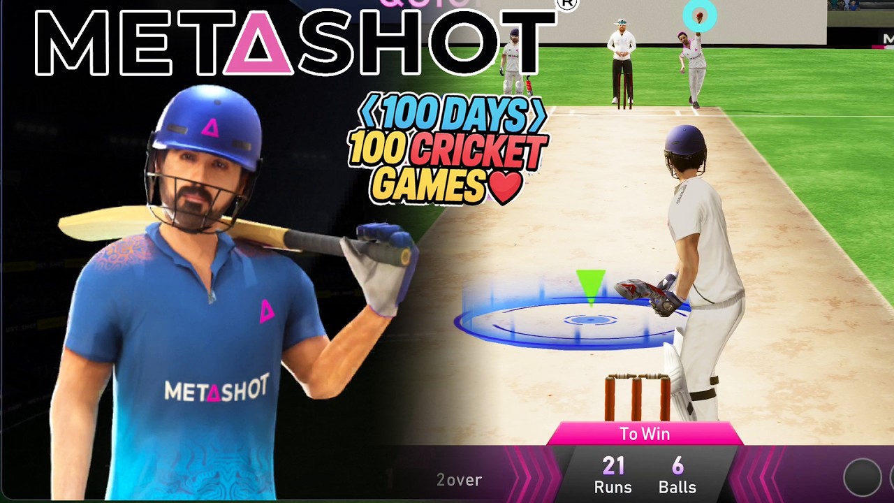 D44- Crazy Cricket experience- MetaShot Smart Bat Gameplay Mixed reality Update | 100 days 100 games